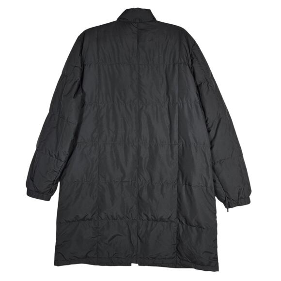 Tommy Hilfiger Coat Womens XL Black Down Puffer Long Quilted Two Way Zip Winter - Picture 7 of 12